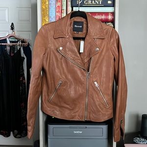 NWT Madewell moto leather jacket - Burnt Sienna
